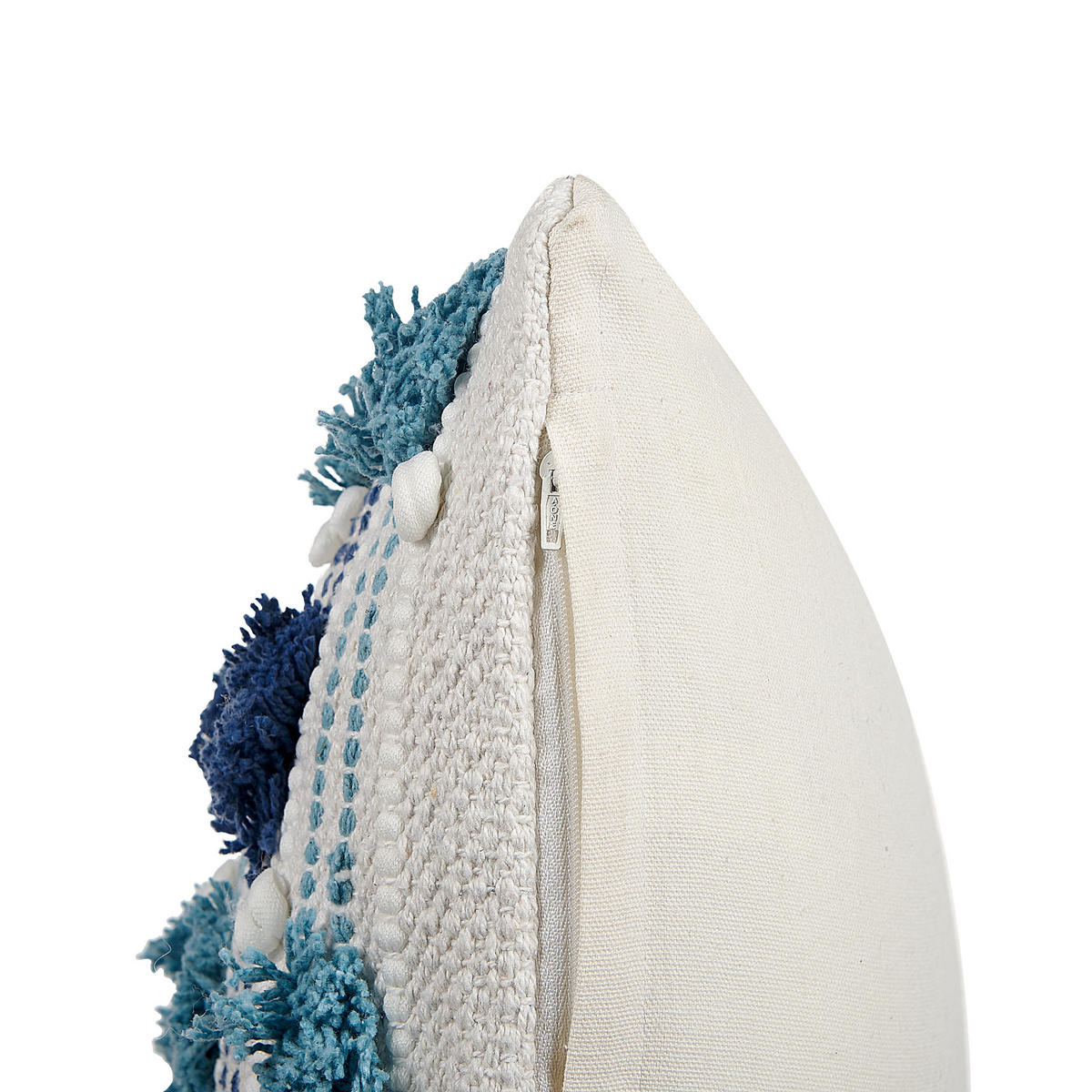 DEKOKISSEN 2er-Set Hellblau 45/45 cm Datura - Hellblau, Naturmaterialien/Textil (45/45cm) - Beliani