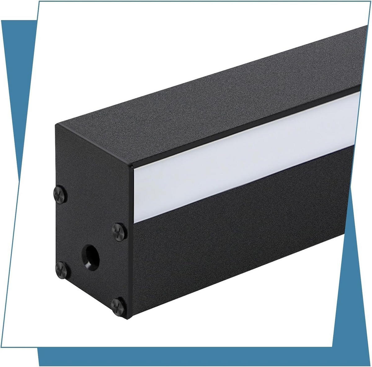 LED - WANDLEUCHTE Wogthar 4.0/100.0/2.5 cm - Schwarz, Metall (4/100/2.5cm) - ZMH