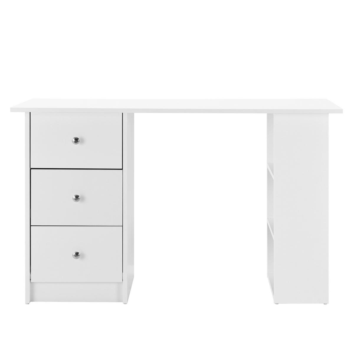 SCHREIBTISCH Lemberg - Weiß, Holzwerkstoff (49/120/72cm) - [en.casa]