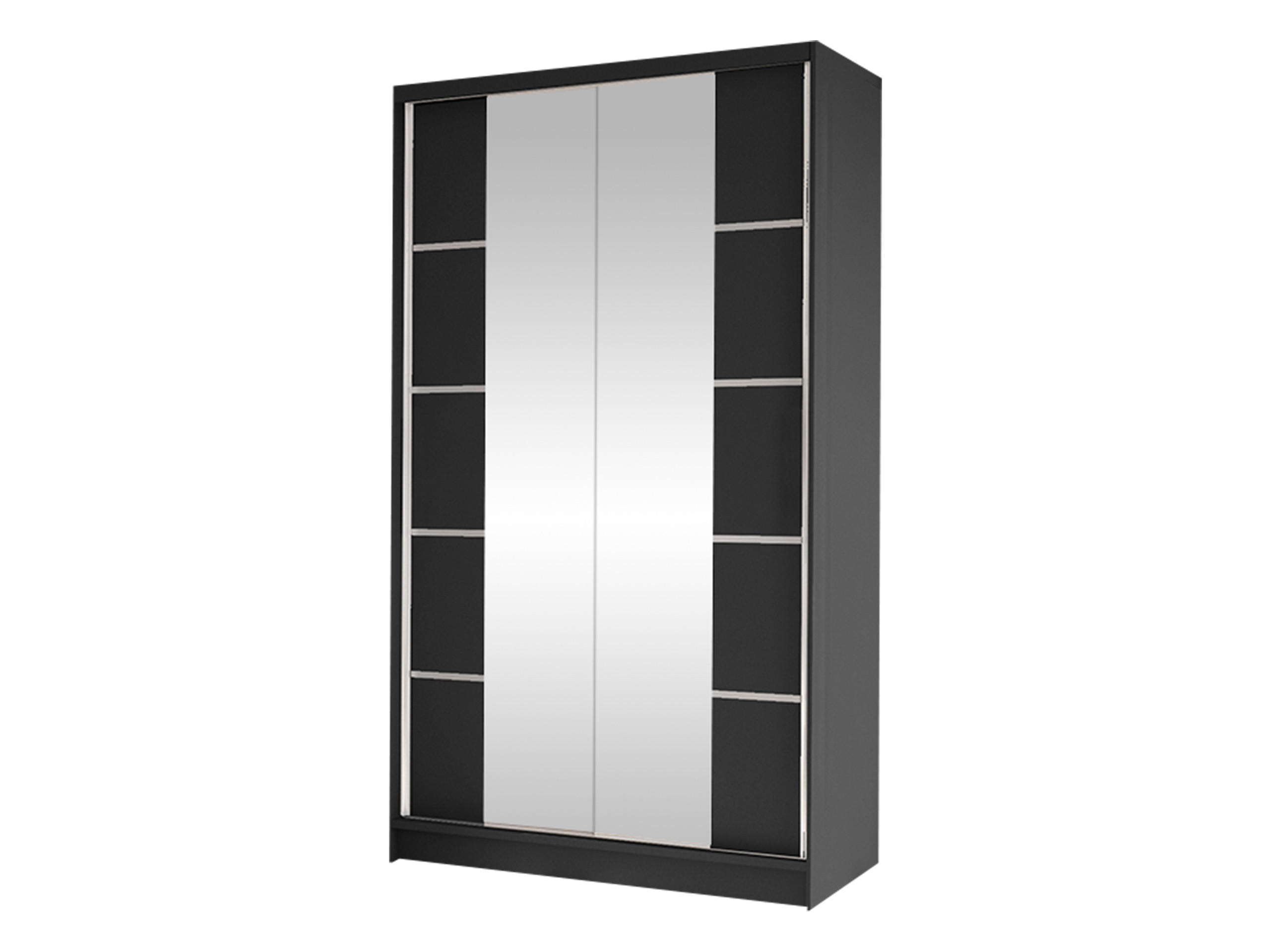 SCHWEBETÜRENSCHRANK Diego V - Schwarz, Holzwerkstoff/Metall (100/200/58cm) - MIRJAN24