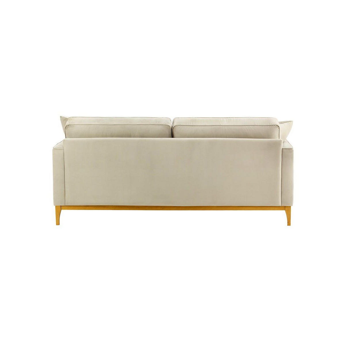 DREISITZER-SOFA Linara-Velluto 2 - Creme, Holz/Textil (201/91/95cm)