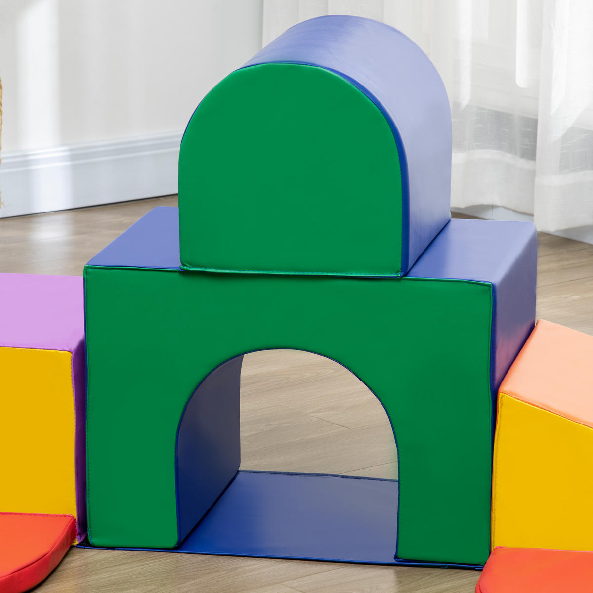 MOTORIKSPIEL DE-18181 7-teilig, Kletterspielzeug Bunt - Multicolor, Kunststoff (130/40/170cm) - ComfortXL
