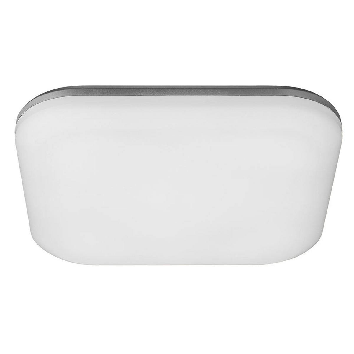 LED AUSSENDECKENLEUCHTE Dori Weiß Opal - Weiß, Kunststoff (33/33/5.6cm) - Globo Lighting