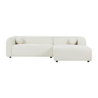 SOFA - 5 Personen - stoff - elfenbeinfarben Ovotas - Weiß, Holz/Textil (270/70/160cm) - Vente-Unique