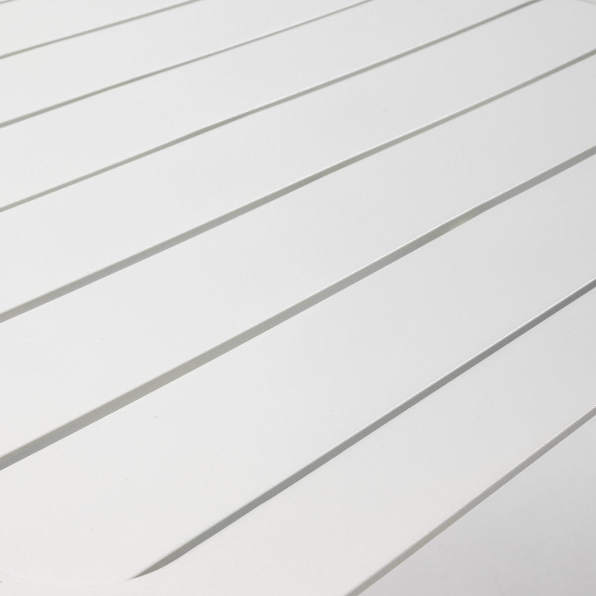 GARTENTISCH rechteckig, Weiß - Weiß, Metall (185/93/75cm) - Oviala