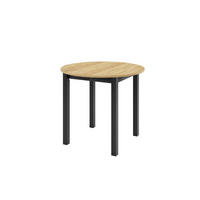 ESSTISCH LUCA P Ausziehbar 90 - 130 / 90 x 77 cm - Goldfarben/Schwarz, Holz (90/90/77cm) - MASSENO