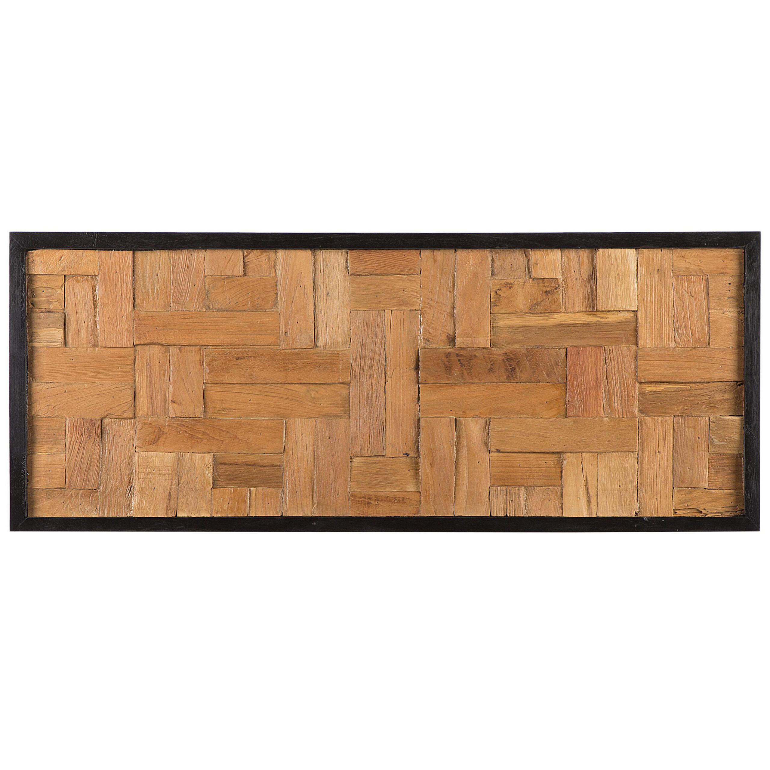 WANDDEKORATION Teakholz heller holzfarbton Toluca - Hellbraun, Holz (100/40/4cm) - Beliani