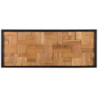 WANDDEKORATION Teakholz heller holzfarbton Toluca - Hellbraun, Holz (100/40/4cm) - Beliani