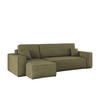 ECKSOFA Mit Schlaffunktion Und Bettkasten BEST Stoff Poso Dicker Cord Olive Links - Olivgrün, Holz/Textil (142/244cm) - Kaiser Möbel