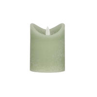 LED-KERZE Ø7,5x10 cm, Grün - Grün, Naturmaterialien (7.5/7.5/10cm) - dasmöbelwerk