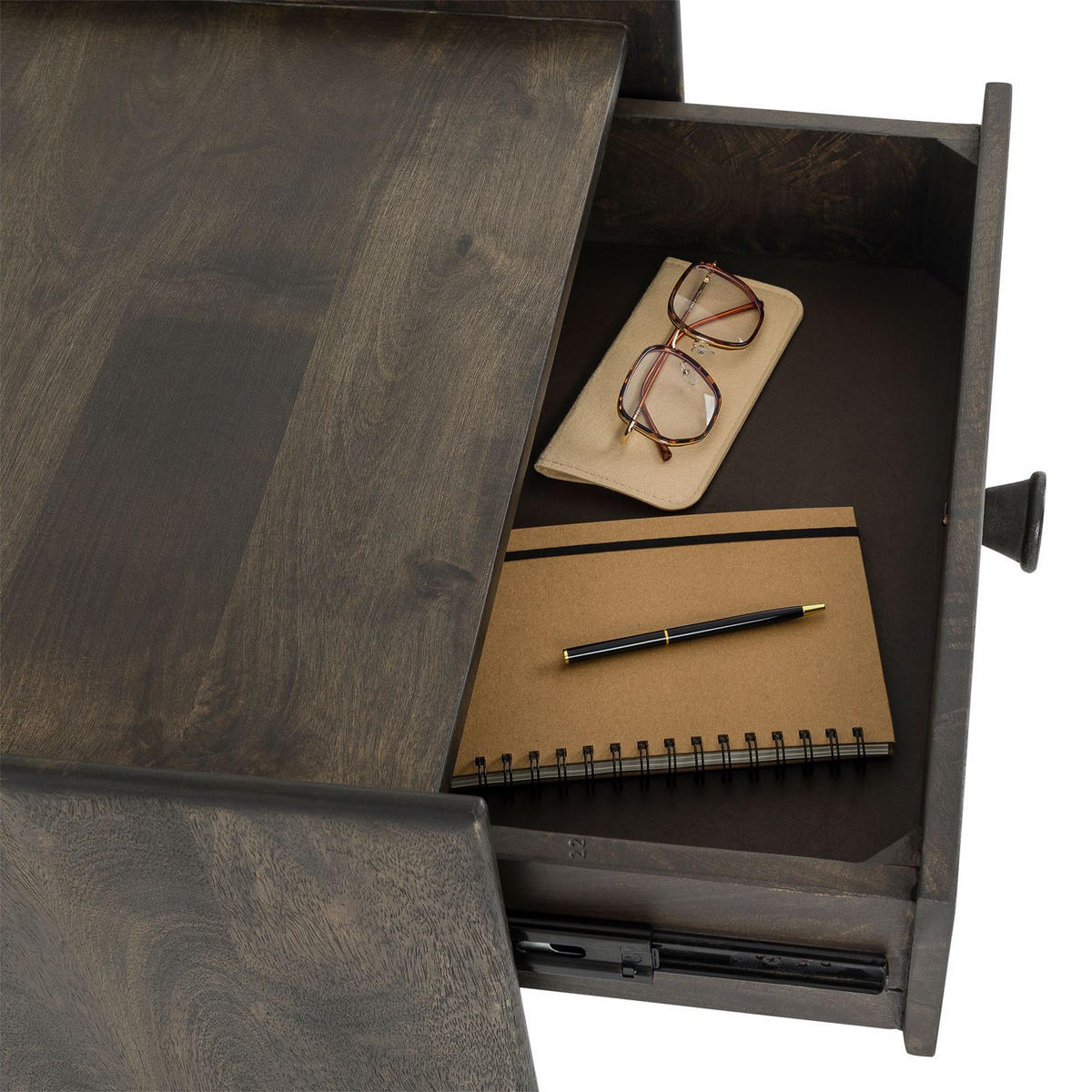 NACHTTISCH TURU braun - Braun, Holz (55/55/46cm) - IDIMEX