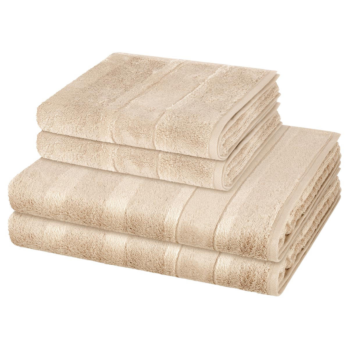 FROTTIERSET Noblesse 4-teilig - Braun, Textil (50/100cm) - Cawoe