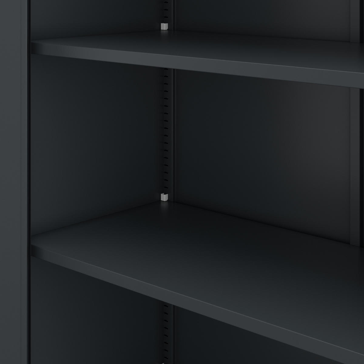 VITRINENSCHRANK Amelia 185x90x40 cm - Anthrazit, Metall (90/185/40cm) - Jan Nowak