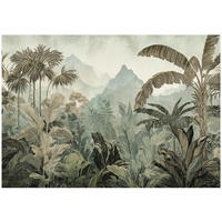 FOTOTAPETE Dschungel Wald Natur Wohnzimmer 300x210 - Multicolor, Papier (300/210cm) - Wallarena