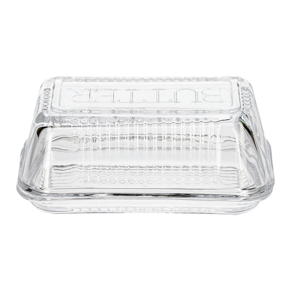 BUTTERDOSE Sier 17/10 cm - Transparent, Glas (10/8/17cm) - Homla