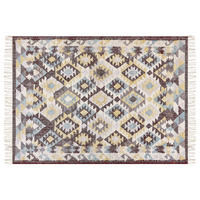 TEPPICH geflochten Fener 230/160 cm - Multicolor, Naturmaterialen (160/230cm) - Beliani