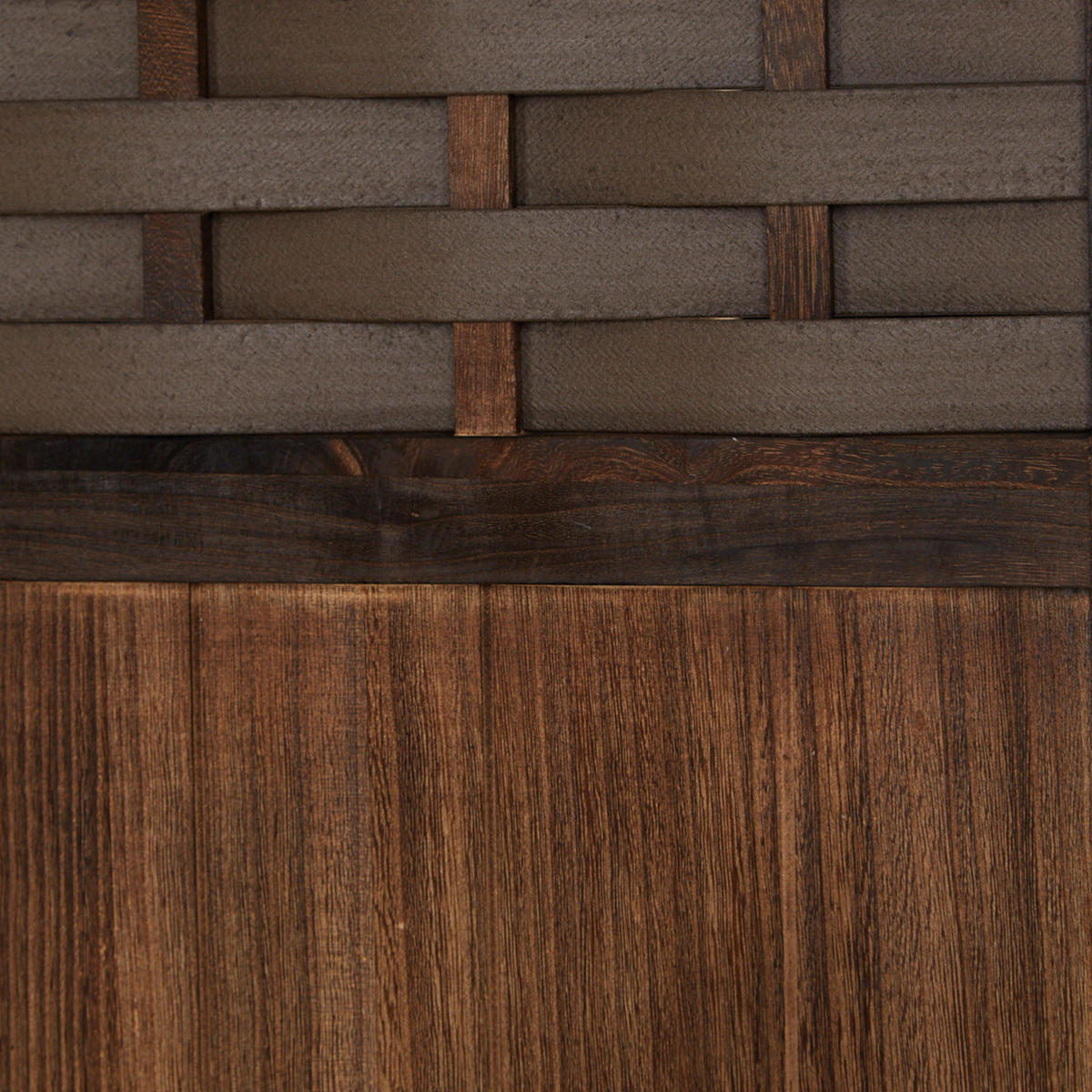PARAVENT 3-tlg. 120/170 cm Braun Rattan geflochten - Braun, Holz (120/170/2cm) - Homestyle4u