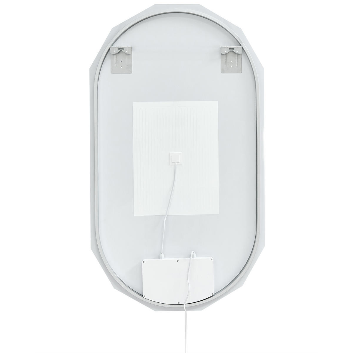 OGLINDĂ DE BAIE CU LED 62/110 cm albă Anizy - alb, sticlă (62/110/4cm) - Beliani