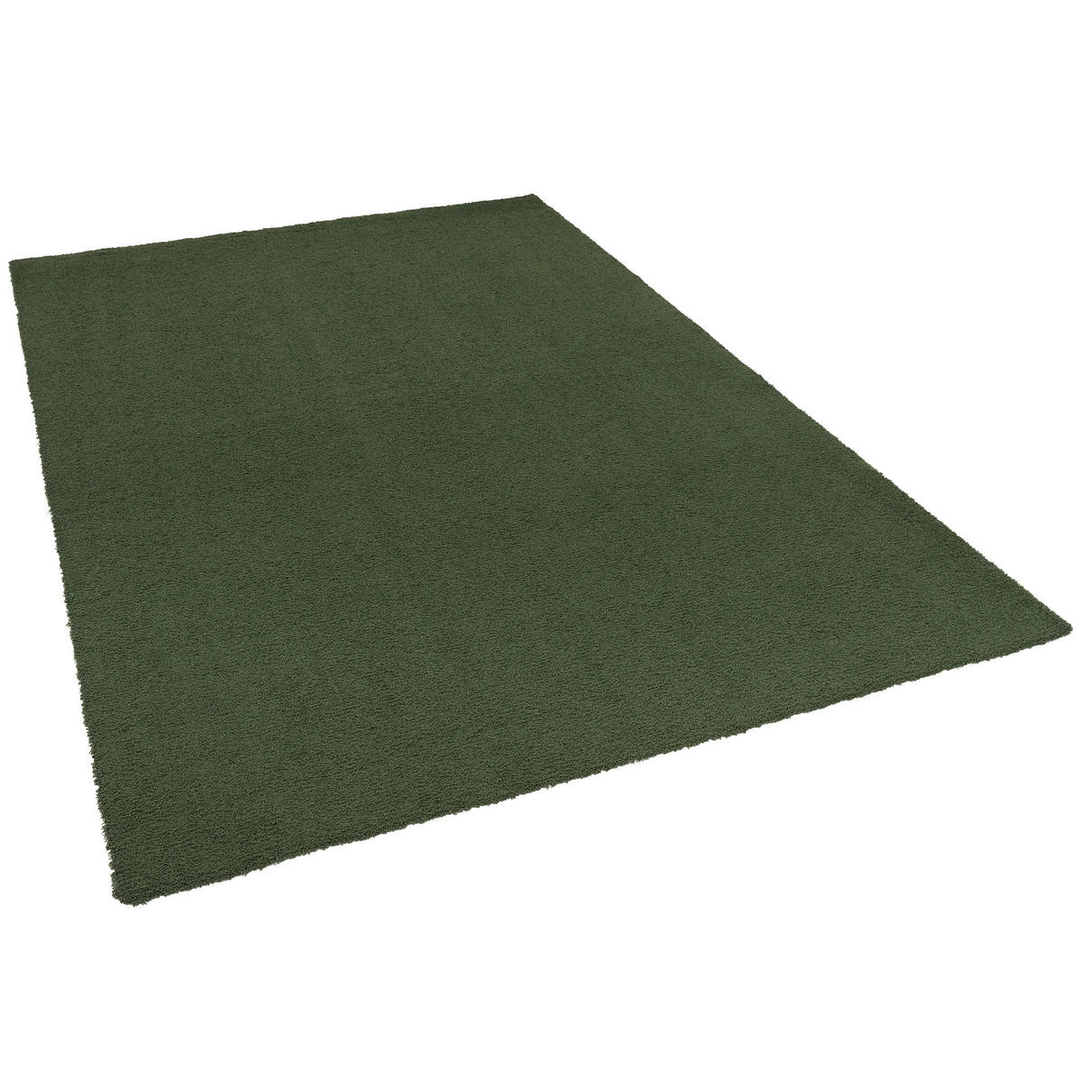 LUXUS HOCHFLOR SHAGGY TEPPICH VELVET - Grün, Textil (133/133cm) - Snapstyle