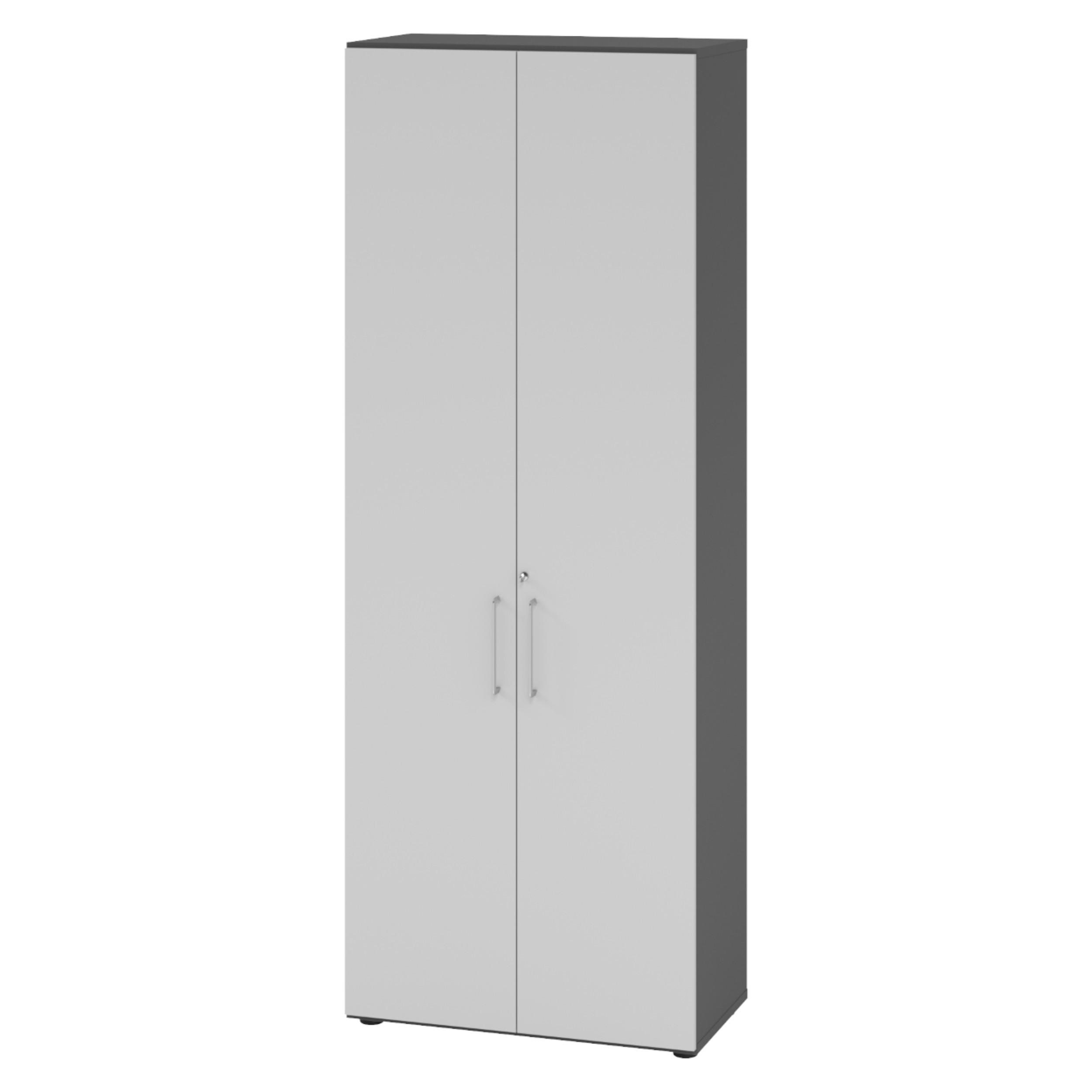 AKTENSCHRANK - 6 Ordnerhöhen 42/80/215,6 cm in Graphitfarben/Grau - Graphitfarben/Grau, Holzwerkstoff (80/215.6/42cm) - bümö
