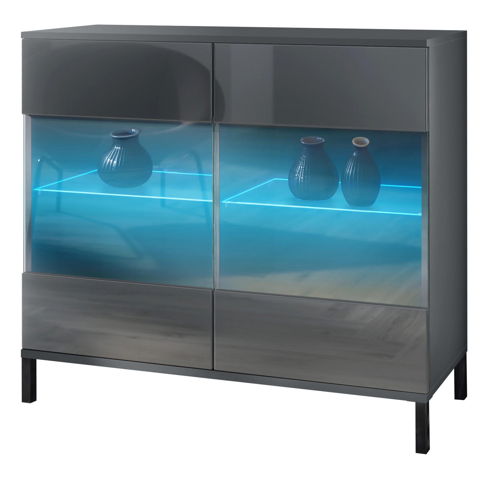 Vladon Kommode Grau 92.5x83.5x35 cm