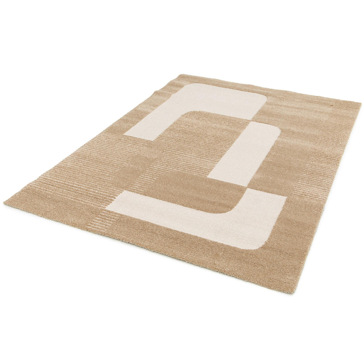 TEPPICH, Weicher, eleganter Reliefteppich beige - Beige, Textil (120/170cm) - AFK Living
