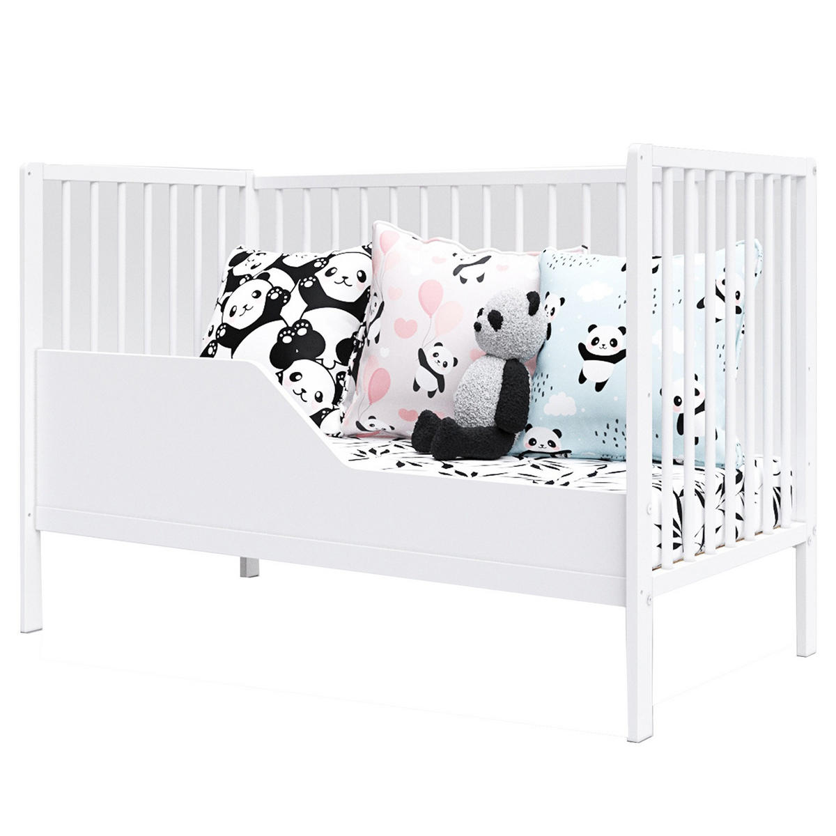 BABYBETT Anna, Mitwachsendes, Weiß - Weiß, Holz (60/120cm) - Premiers Moments