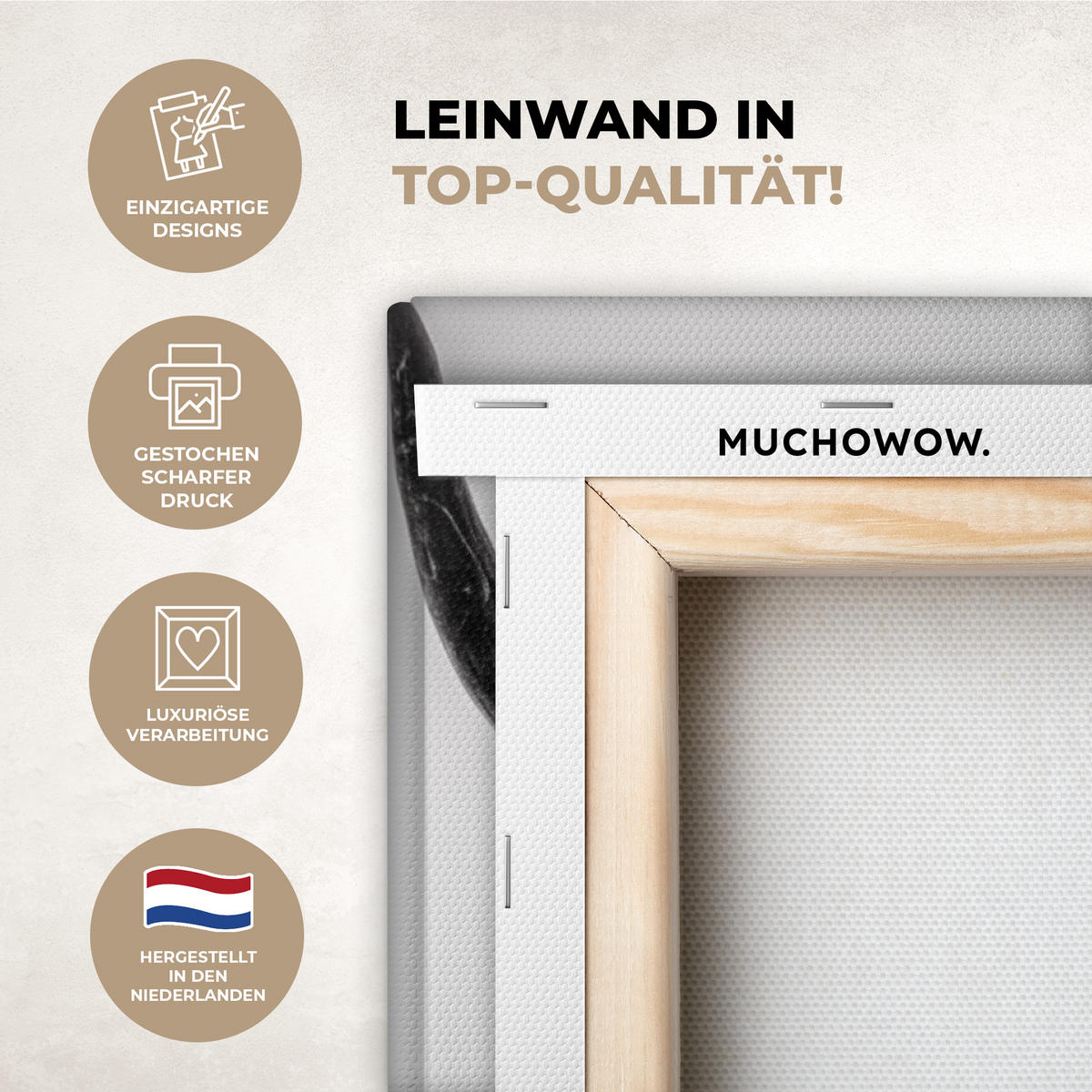 OBRAZ NA PLÁTNĚ Kráva - Skotský horal - Černá - Bílá - Zvíře - Příroda - Divoká zvěř 80x60 cm - černá, textil (80/60cm) - MuchoWow