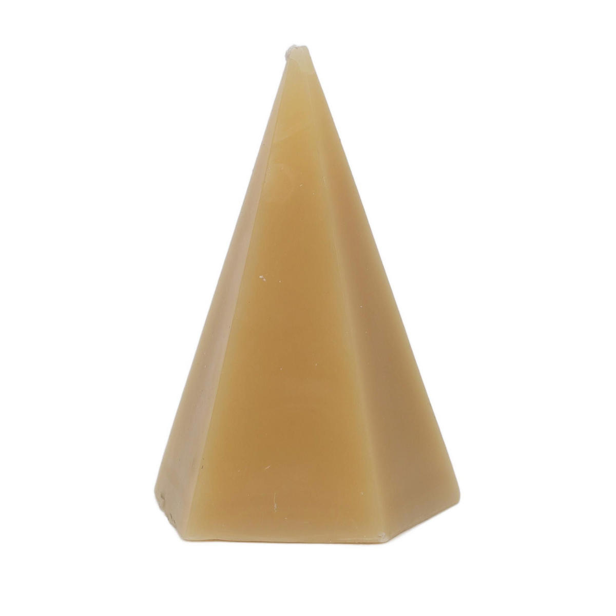 DEKO-KERZE pyramidenförmig Arty 7,4/7,4/12 cm - Beige, Paraffin (7.4/12/7.4cm) - Homea
