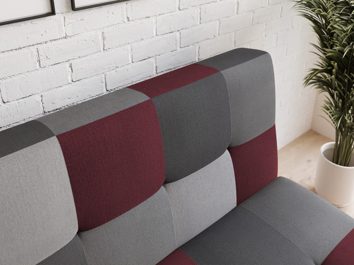 SCHLAFSOFA SKAL mit Bettkasten Anthrazit/Rot - Anthrazit/Rot, Holzwerkstoff/Kunststoff (200/85/90cm) - Idohome