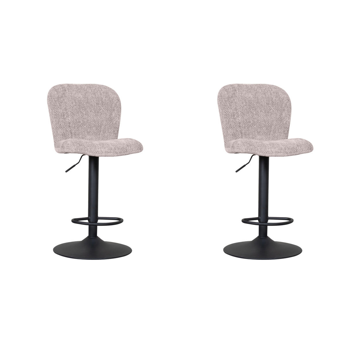 BARHOCKER Vino Beige 53/45/116 cm 2er-Set - Beige, Textil (45/116/53cm) - LABEL51