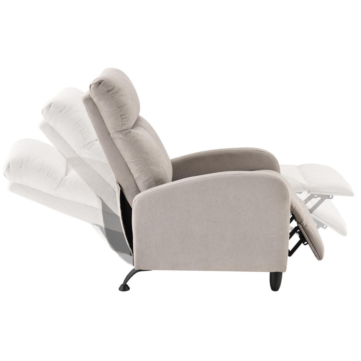 POLSTERSESSEL Bregenz Textil Braun - Braun, Textil (60/102/92cm) - [en.casa]
