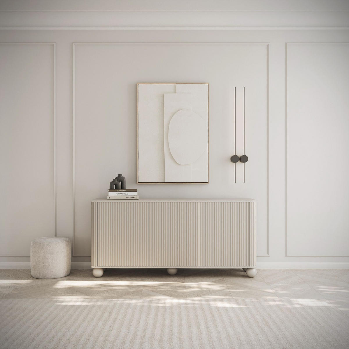 SIDEBOARD Arvello Greige 163 cm - Taupe, Holz/Holzwerkstoff (163.2/83.8/38cm) - Selsey
