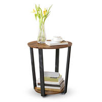 BEISTELLTISCH Lorie - Holzfarben / Metall - Ø 50cm - Schwarz/Naturfarben, Holzwerkstoff/Metall (50/50/57cm) - holz4home