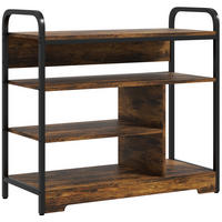 SCHUHREGAL mit 4 Ebenen - Braun, Holzwerkstoff (30/65/70cm) - HOMCOM