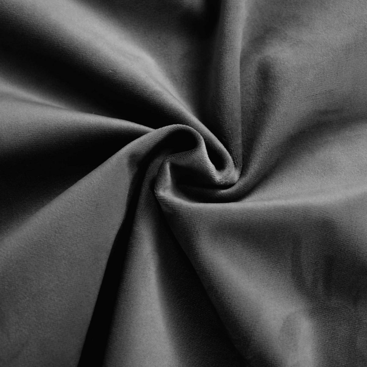 SITZSACK MIT FUßSTÜTZE Samtstoff 2-tlg Dark Shadow S - Dunkelgrau, Textil (70/105/70cm) - Dreamroots
