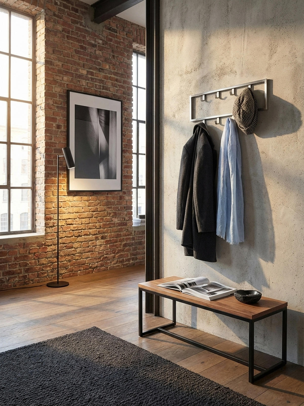 WANDGARDEROBE Metall Silber Modern poliert - Silberfarben, Metall (50/20/4cm) - KADIMA DESIGN