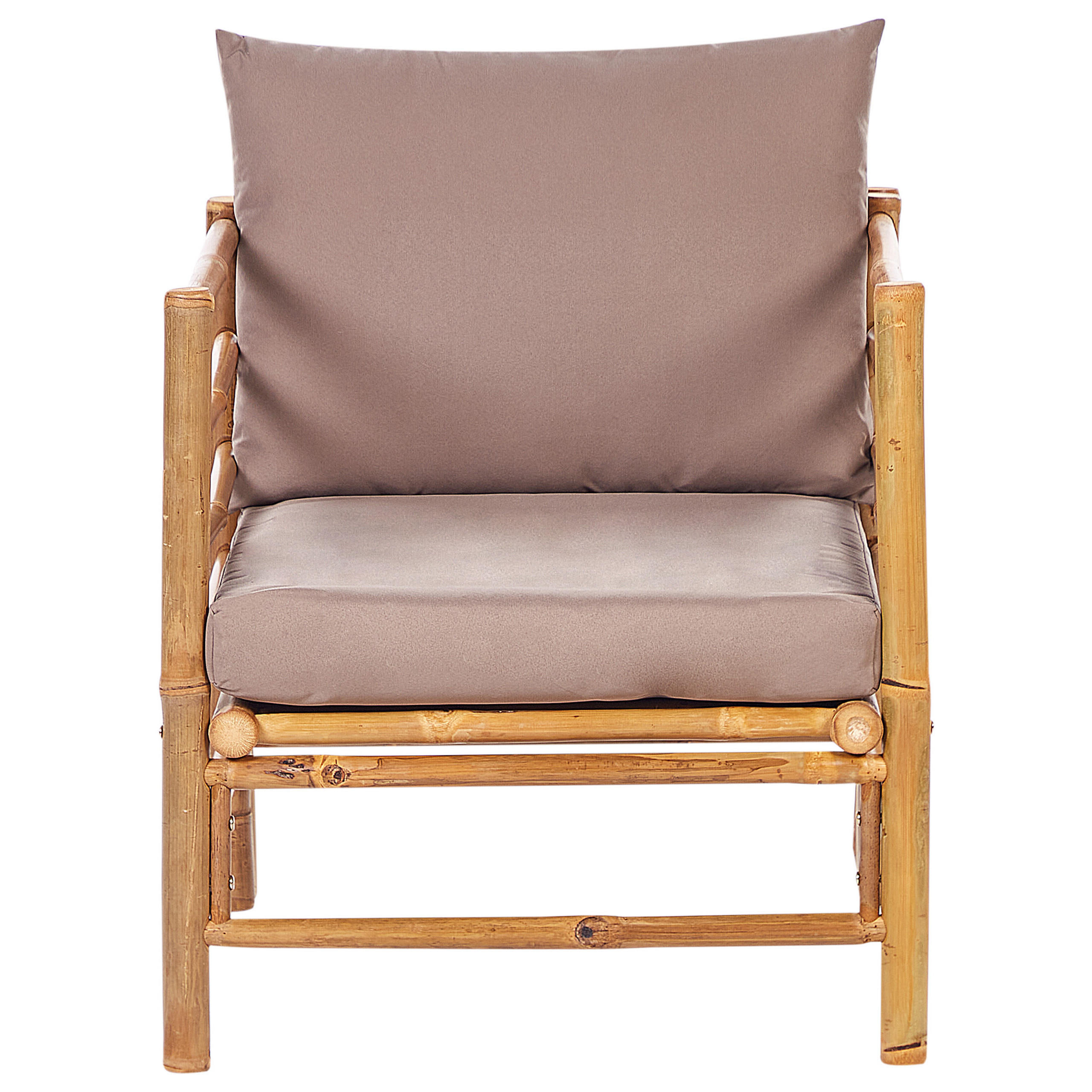 GARTENSTUHL Holz Taupe Cerreto - Hellbraun/Beige, Holz (63/80/68cm) - Beliani