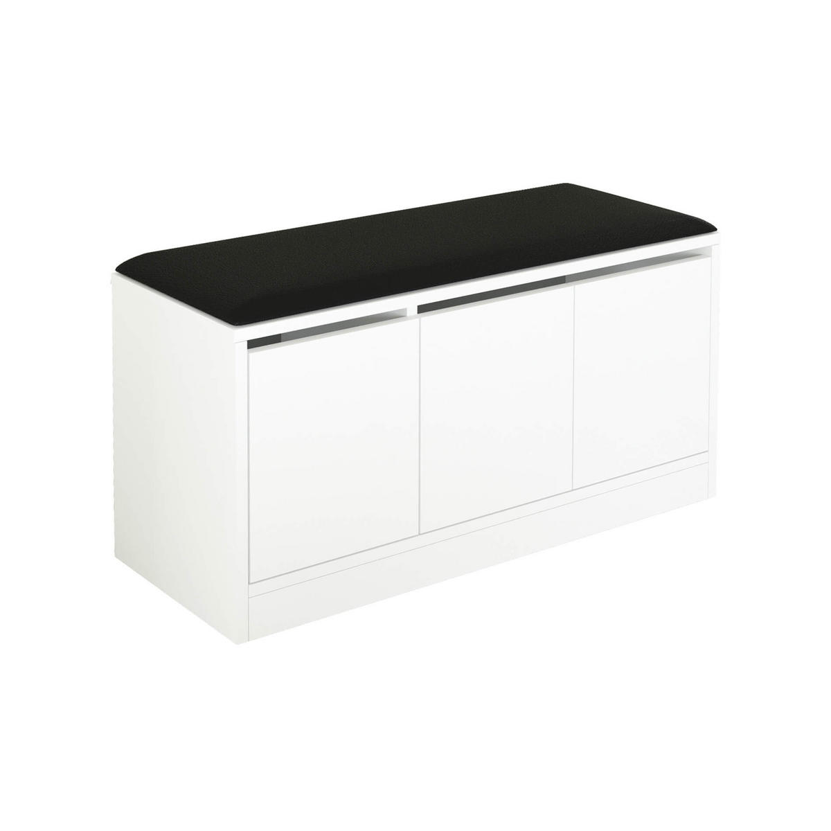 SCHUHBANK Weiß 35,5/89,5/46 cm - Weiß, Holzwerkstoff (89.5/46/35.5cm) - Mobili Rebecca