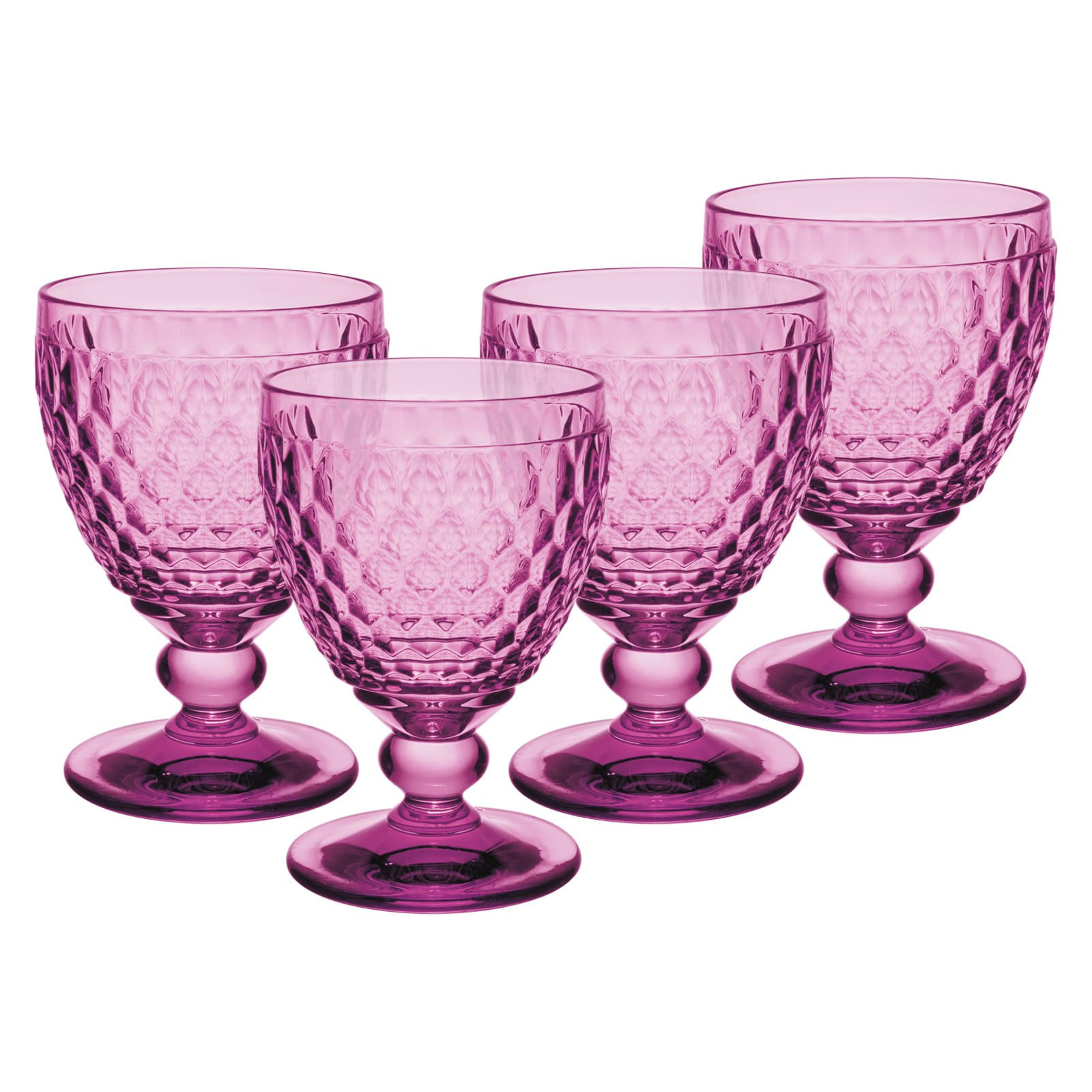 WASSERGLÄSER Boston Coloured Berry 400 ml 4er Set - Pink, Glas (0.25L) - Villeroy & Boch