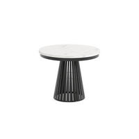 ESSTISCH Cone Bis - Weiß Hochglanz/Schwarz, Holzwerkstoff/Metall (100/100/76cm) - Meblini