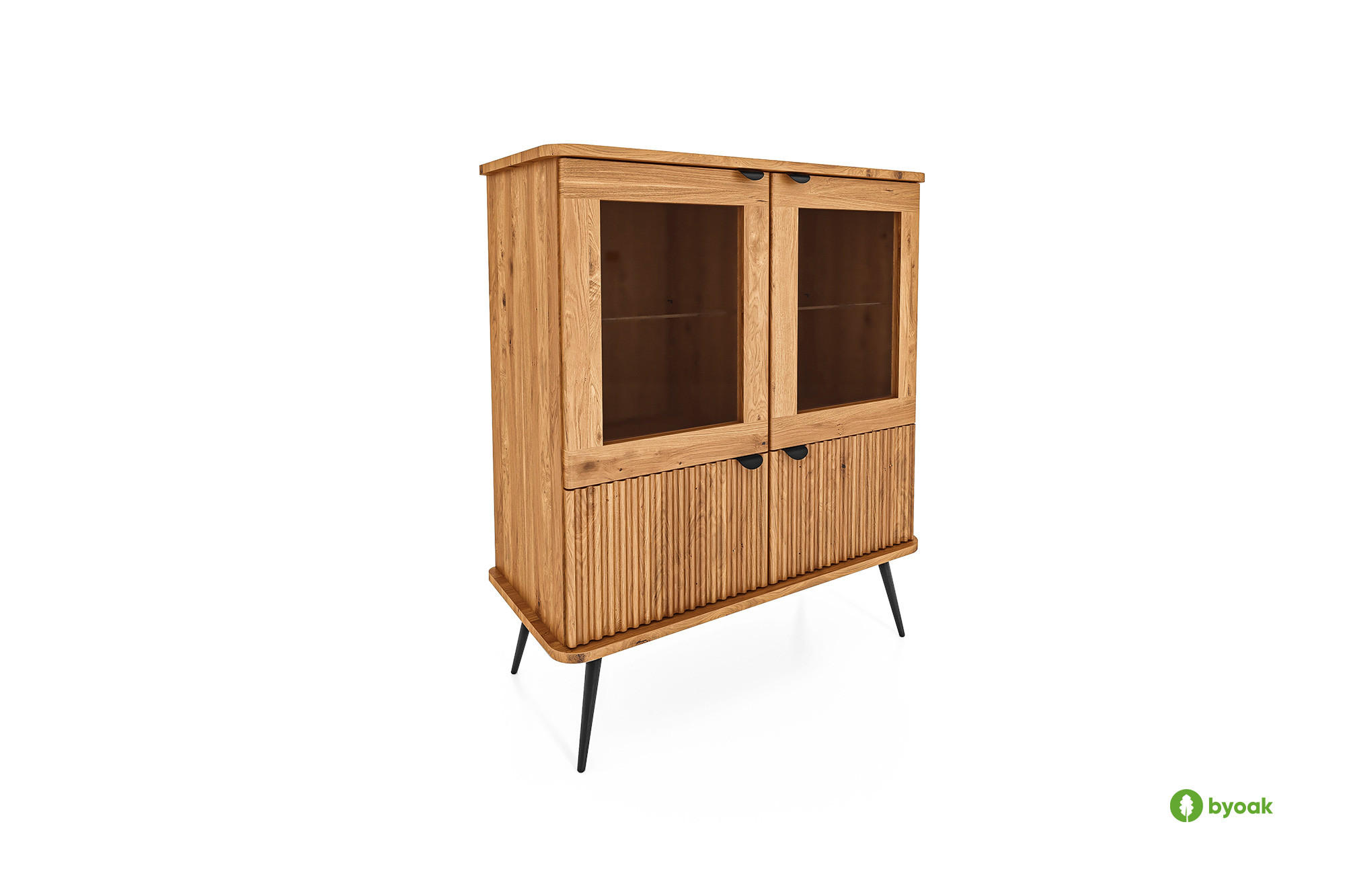 ANRICHTE LINA - Wildeiche, Holz (97/117/46cm) - byoak