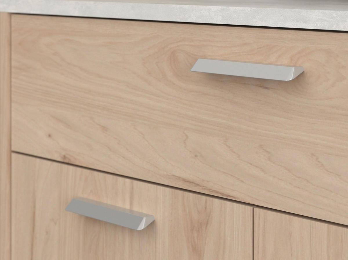BUFFET Eiche, grau Set 2-tlg. Buffetschrank und Anrichte - Eichefarben/Grau, Holzwerkstoff (120/185/41cm) - Parisot Meuble