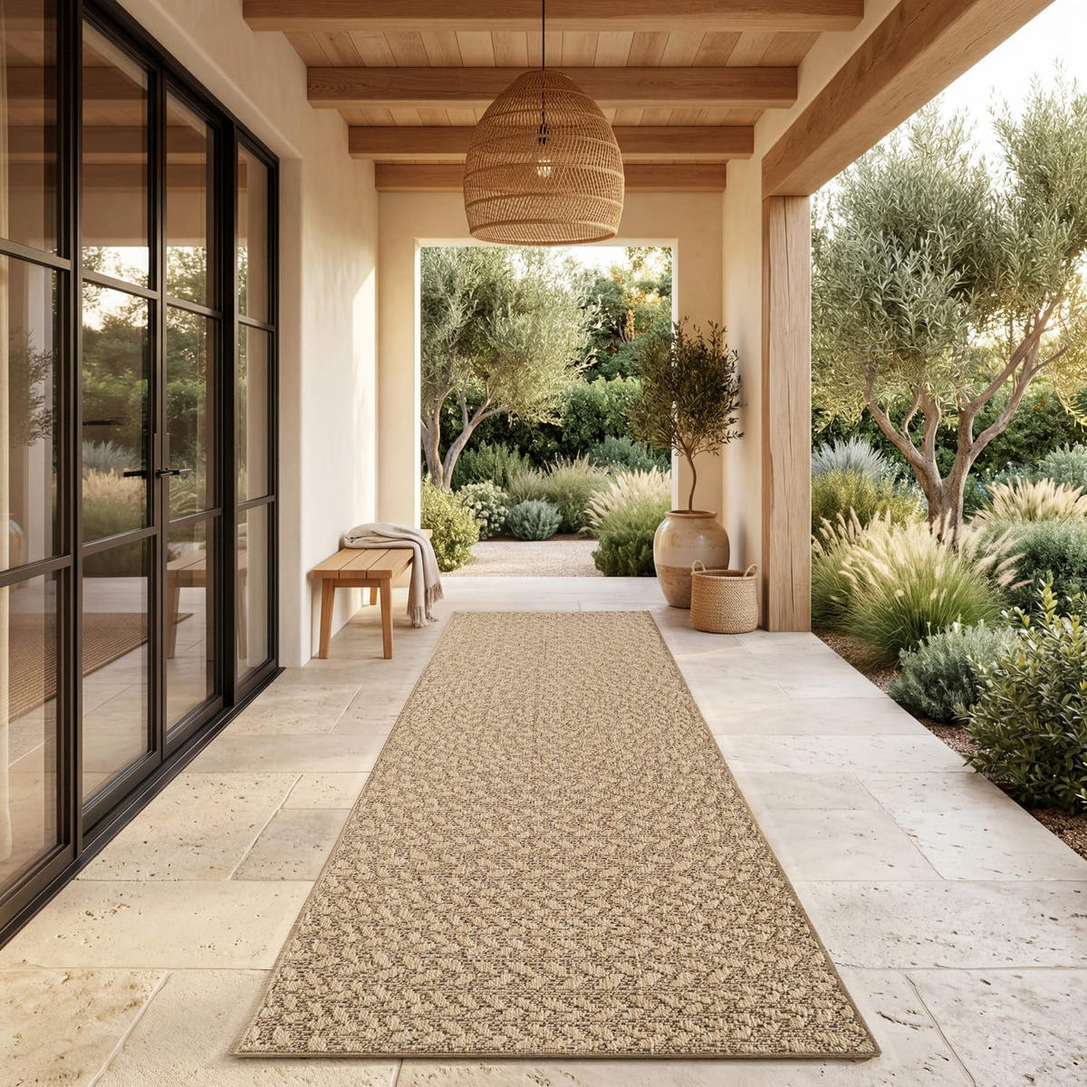 OUTDOORTEPPICH 80/250 cm Waregem 630 - Beige, Kunststoff (80/250cm) - Paco Home