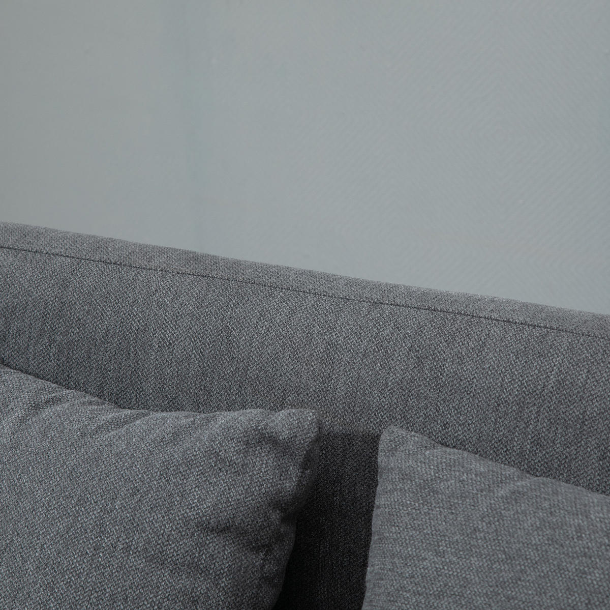 2-SITZER Sofa aus Polyester 130x70x80 cm in Grau mit 2 Kissen - Grau, Textil (70/80/130cm) - Modfu