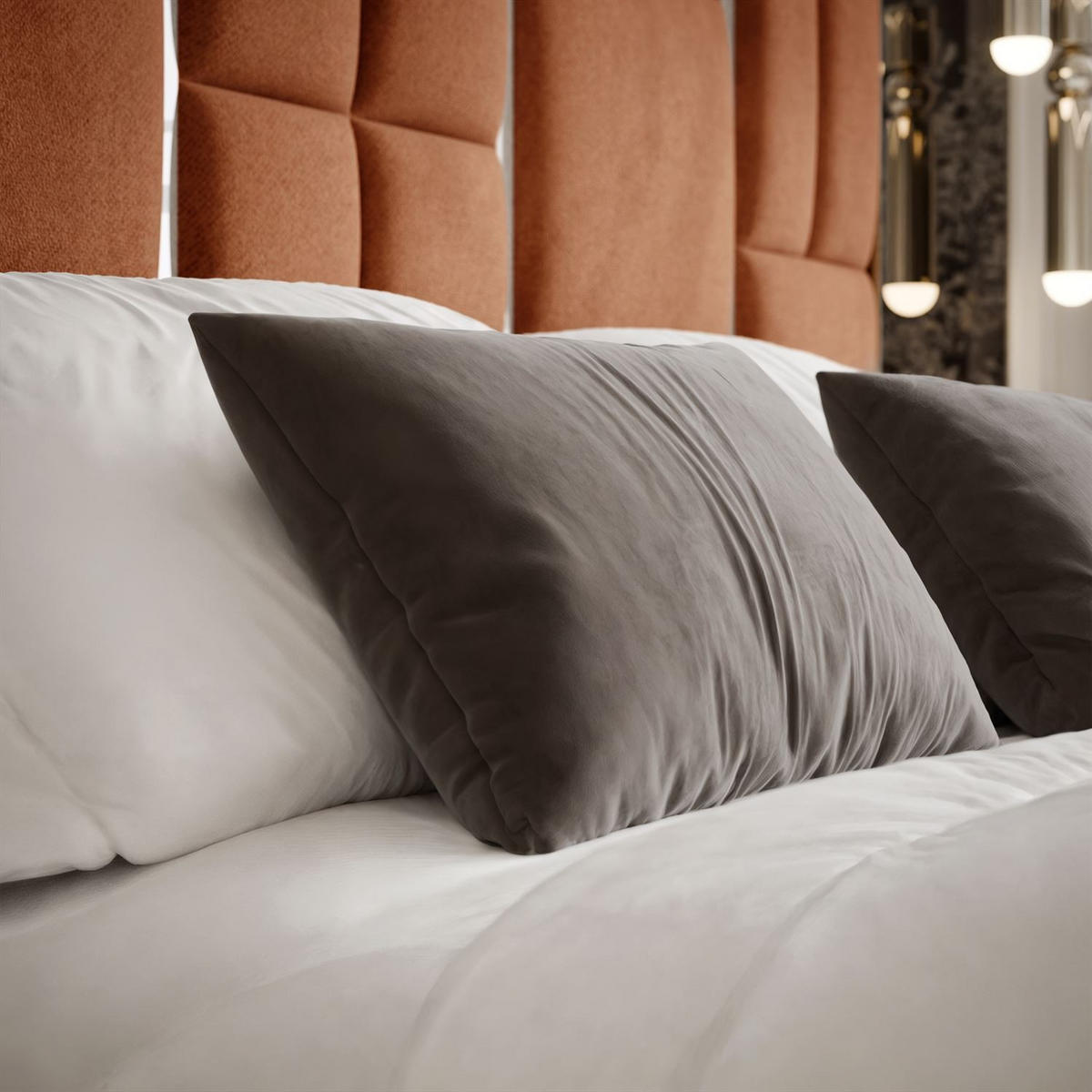 POLSTERBETT BRIGITTE SILVER mit Bettkasten 140x200 cm Element 09 - Orange, Textil (140/200cm) - Lookway