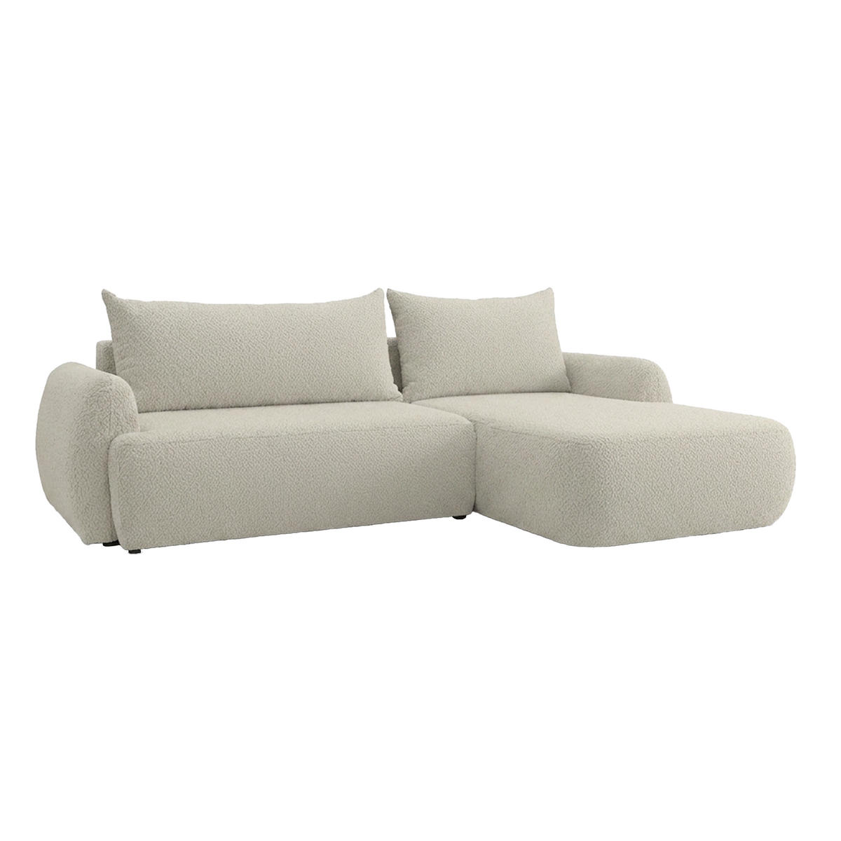 ECKSOFA MUNDUK II mit Schlaffunktion, Beige - Beige, Textil (260/184cm) - Fedve