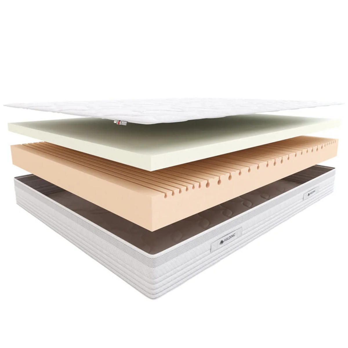 SCHAUMMATRATZE Salsa im Velvet-Bezug - Weiß, Textil (140/200cm) - Hilding