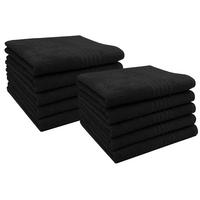 HANDTÜCHER, 10er-Set, 100% Baumwolle, Schwarz - Schwarz, Textil (50/100cm) - Zollner