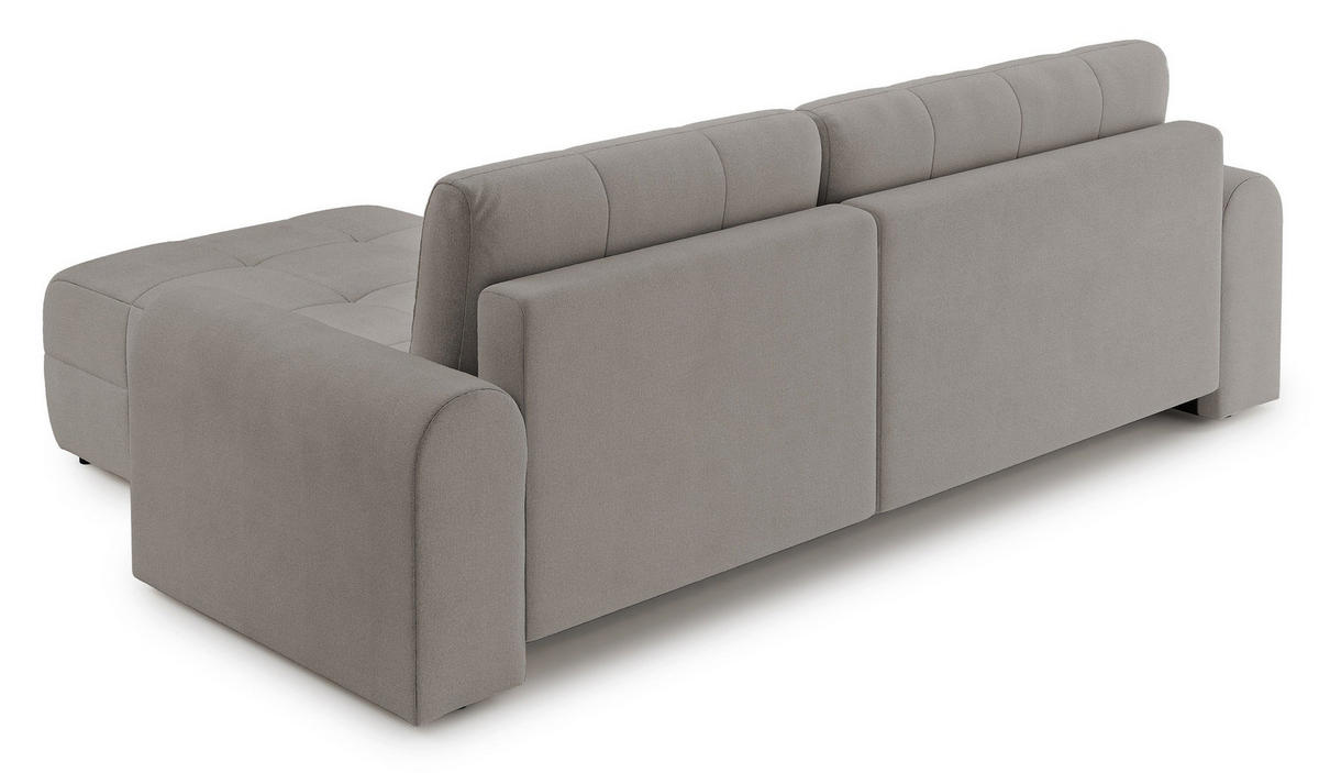 ECKSOFA Simolla Greige rechts - Taupe/Schwarz, Kunststoff/Textil (180/268cm) - Selsey